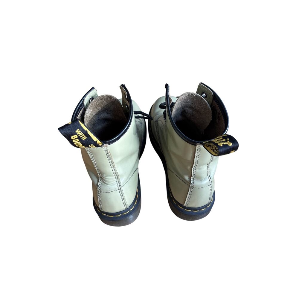 Dr. Martens AirWair Light Green Leather Boots M 8 - Picture 4 of 9